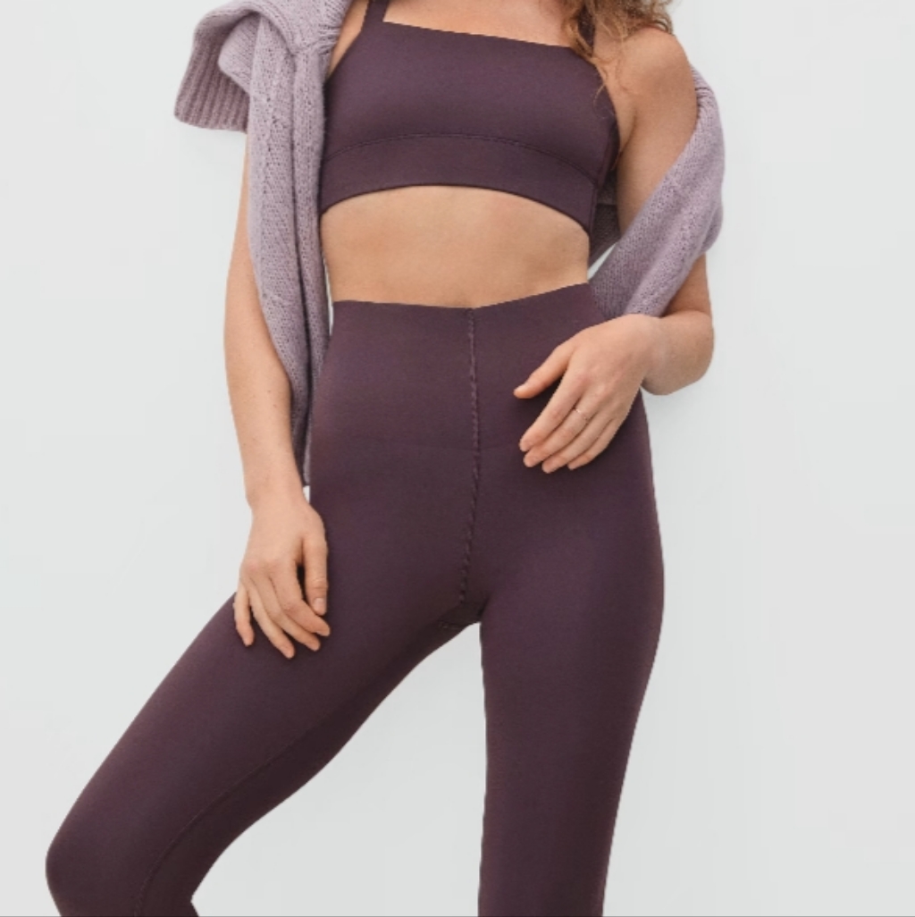 Everlane Eggplant Purple Perform Sculpt Leggings Sz L